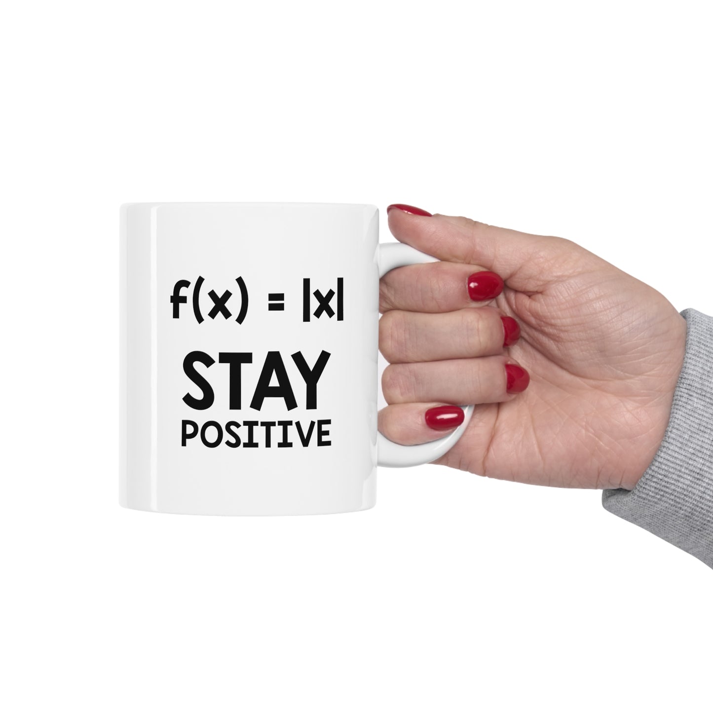Math Equation Coffee Mug - Stay Positive - Sarcasm Nerd Gift For Men Women