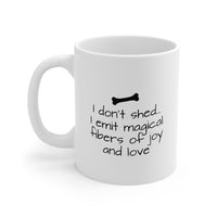 Load image into Gallery viewer, Husky Lover Ceramic Coffee Mug - I Don&#39;t Shed... I Emit Magical Fibers of Joy and Love | Pet Owner Gift
