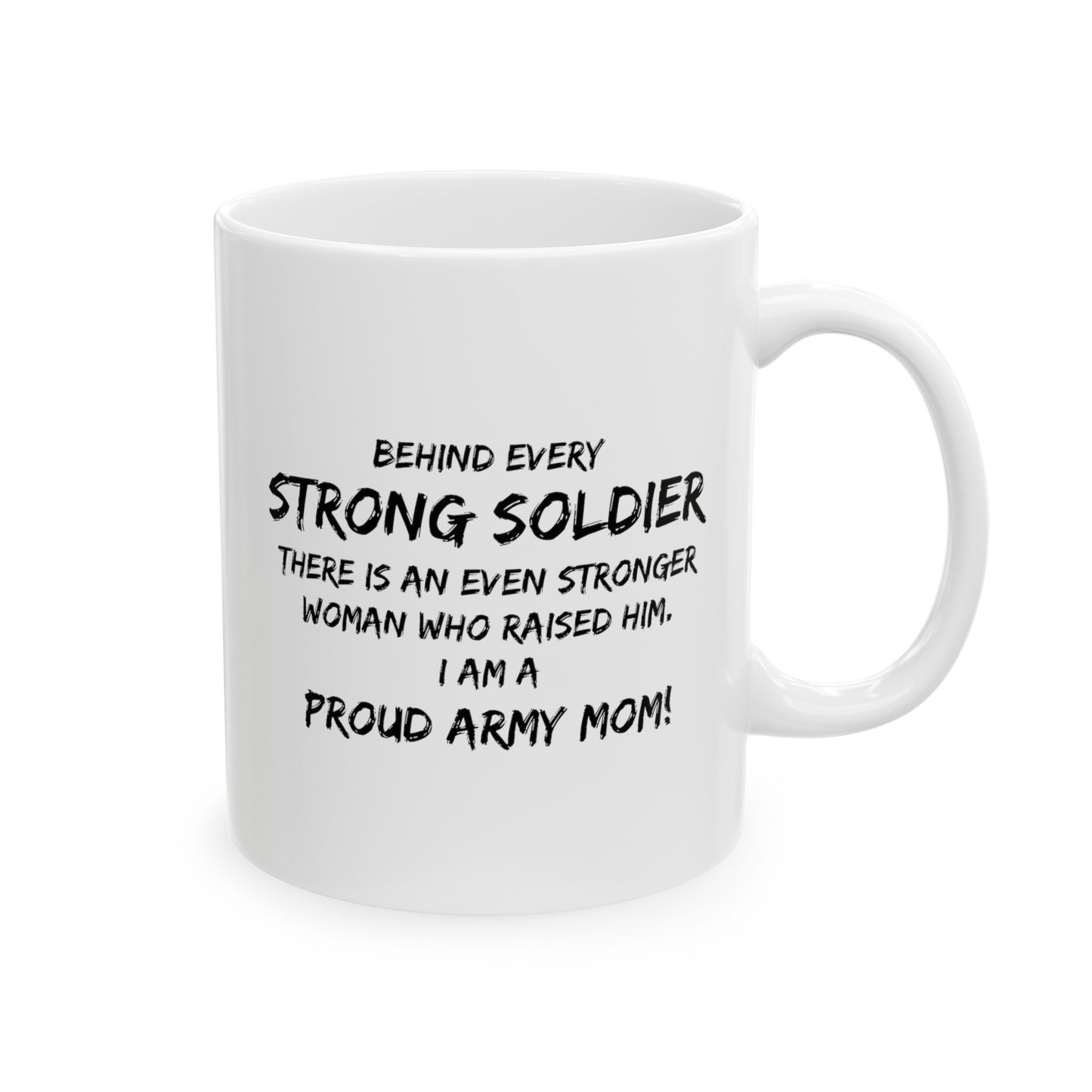 Army Mom Ceramic Coffee Mug - Proud Support Design | Military Appreciation Gift