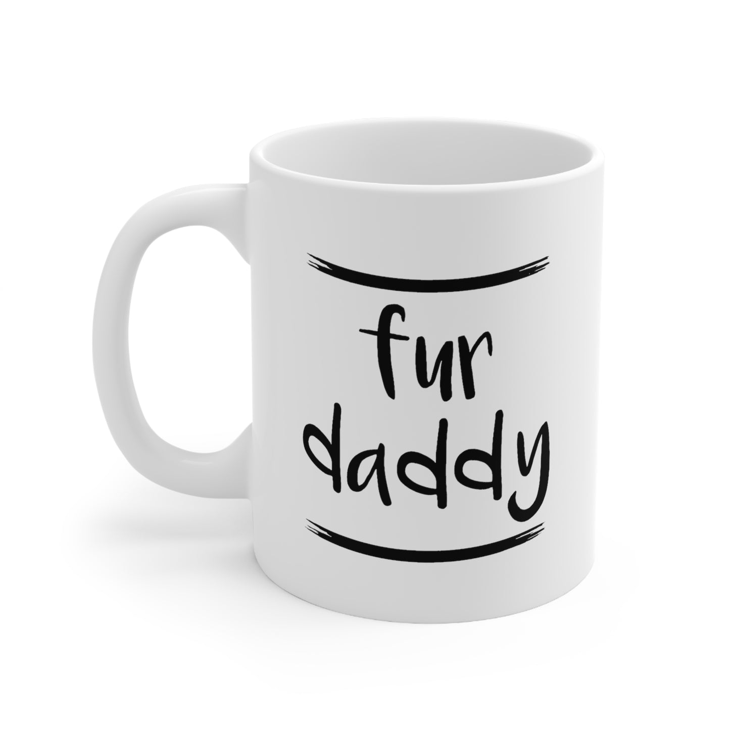 Cat Dad Ceramic Coffee Mug - Fur Daddy Design | Father's Day Gift