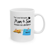 Load image into Gallery viewer, Mom Coffee Mug - The Love Between Mom &amp; Son Knows No Distance | Mother&#39;s Day Gift

