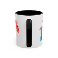 Load image into Gallery viewer, Long Distance Family Two Tone Coffee Mug - Connecting States Design | Moving Away Gift

