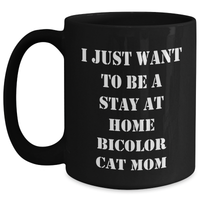 Load image into Gallery viewer, Bicolor Cat Mom's Whimsical Humor Funny Gift from Friends for Dad on Father's Day - Unique Black Coffee Mug - Main
