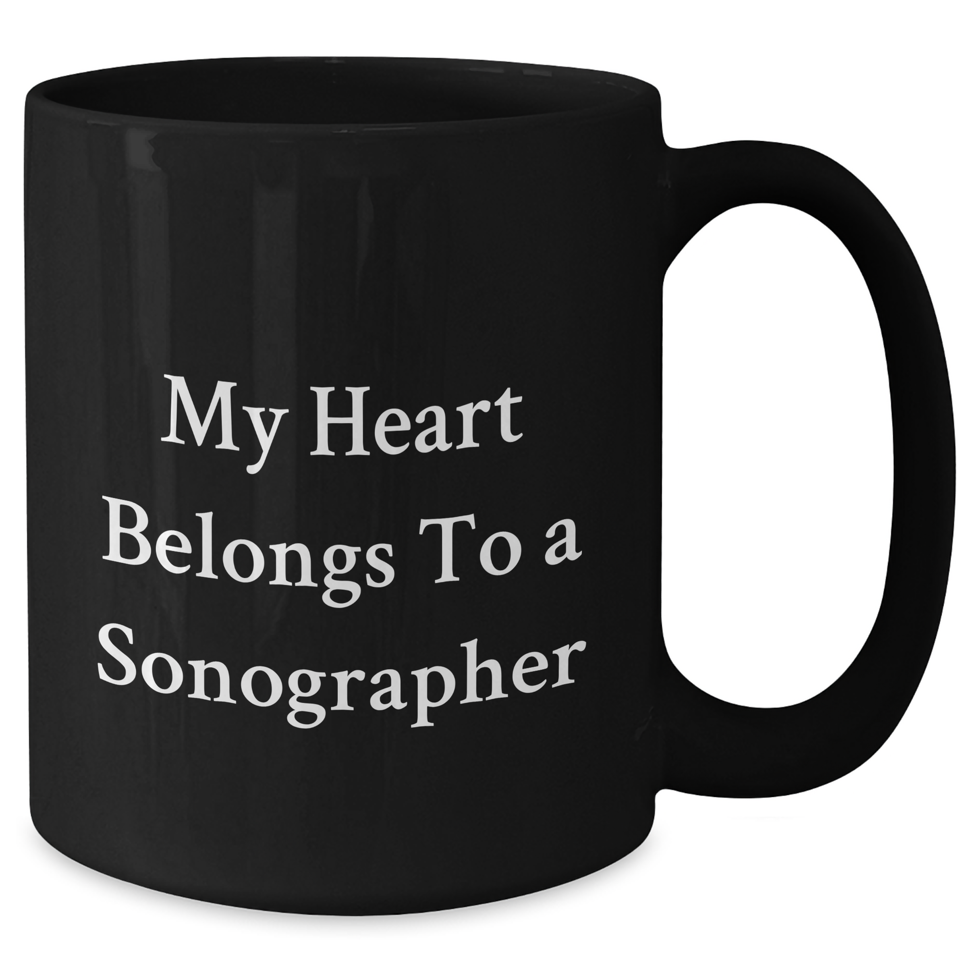 Funny Sonographer Quotes Gifts for Him from Family on Father's Day Black Coffee Mug - Additional