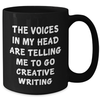 Load image into Gallery viewer, Creative Writing Fuel Funny Gift from Mom to Dad This Father&#39;s Day - Black Coffee Mug - Additional
