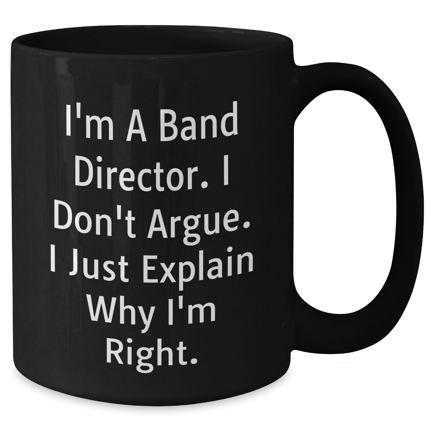 Funny Band Director Gifts for Him from Friends, Unique Black Coffee Mug for Father's Day - Additional