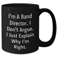 Load image into Gallery viewer, Funny Band Director Gifts for Him from Friends, Unique Black Coffee Mug for Father&#39;s Day - Additional
