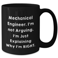 Load image into Gallery viewer, Mechanical Engineer Gifts, Funny Quote, Black Coffee Mugs, Graduation Unique Gifts from Friends, Gifts for Him - Additional
