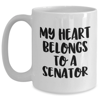 Load image into Gallery viewer, Funny Senator Quote White Coffee Mug, Gifts from Family to Senator, Senator Gifts for Men, Unique White Coffee Mug for Father&#39;s Day - Main
