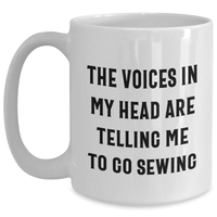 Load image into Gallery viewer, Silly Sewing Quotes Gifts for Men and Women from Friends and Family on Father&#39;s Day White Coffee Mug - Main
