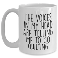 Load image into Gallery viewer, Quilting Enthusiasts Unite! Funny White Coffee Mug for Dad&#39;s Quilting Journey, Gifts from Men to Quilting Friends, White Coffee Mug for Quilting Lovers. - Main

