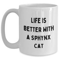 Load image into Gallery viewer, Funny Sphynx Cat Gifts from Men to Sphynx Cat Lovers on Father&#39;s Day, Unique White Coffee Mug - Main
