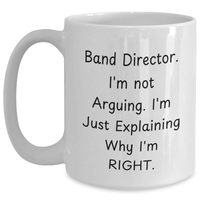 Load image into Gallery viewer, Funny Band Director Gifts from Friends, Funny White Coffee Mug for Band Director, Graduation Unique Gifts - Main
