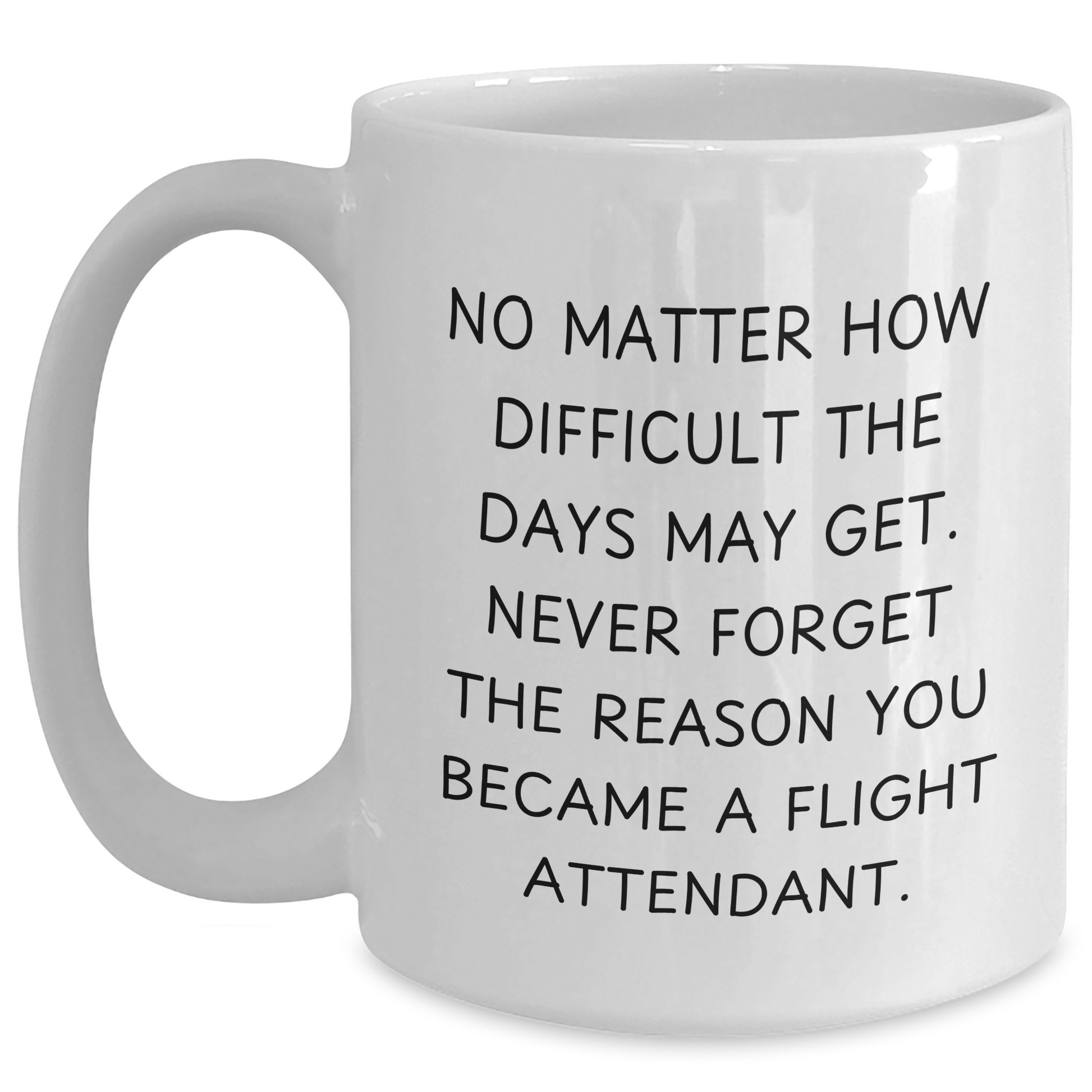 Inspirational Flight Attendant Gifts: Gifts from Friends and Family for Flight Attendant, White Coffee Mug for Father's Day, Never Forget the Reason You Became a Flight Attendant, Funny Coffee Mug - Main