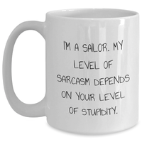 Load image into Gallery viewer, Sailor Gifts, Funny Quote Coffee Mug for Father's Day from Friends or Family, White Ceramic 11oz or 15oz Gift - Main
