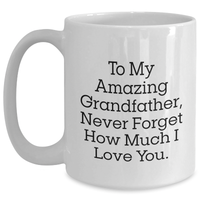 Load image into Gallery viewer, Funny Grandfather Gifts - To My Amazing Grandfather, Never Forget How Much I Love You. - White Coffee Mug for Mother's Day - Main
