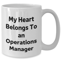 Load image into Gallery viewer, Funny Operations Manager Gifts - My Heart Belongs To An Ops Manager, White Coffee Mug for Operations Manager, Gifts from Family, Unique Father&#39;s Day Unique Gifts for Men - Additional
