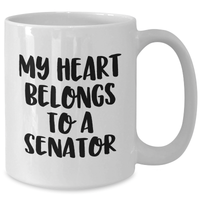 Load image into Gallery viewer, Funny Senator Quote White Coffee Mug, Gifts from Family to Senator, Senator Gifts for Men, Unique White Coffee Mug for Father&#39;s Day - Additional
