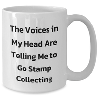 Load image into Gallery viewer, Funny Stamp Collecting Quotes Gifts for Men from Friends - White Coffee Mug, 11oz or 15oz - Additional
