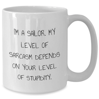 Load image into Gallery viewer, Sailor Gifts, Funny Quote Coffee Mug for Father's Day from Friends or Family, White Ceramic 11oz or 15oz Gift - Additional
