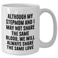 Load image into Gallery viewer, Funny Stepmom Quotes Gifts from Men to Step mom on Mother&#39;s Day White Coffee Mug, Inspirational Love Quote, 11oz or 15oz Ceramic Mug, Microwave and Dishwasher Safe - Additional

