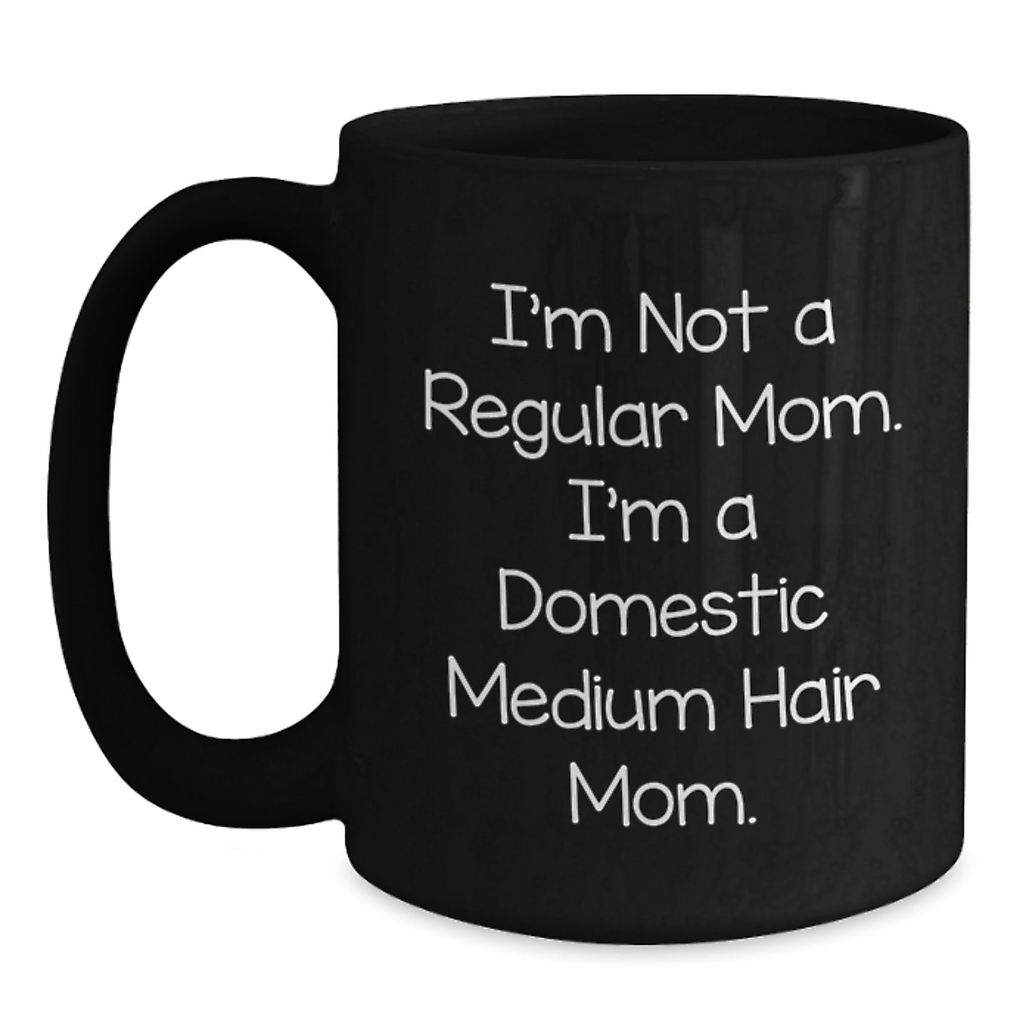Funny Domestic Medium Hair Mom Gifts for Coworkers, Black Coffee Mug for Christmas Unique Gifts from Women - Main