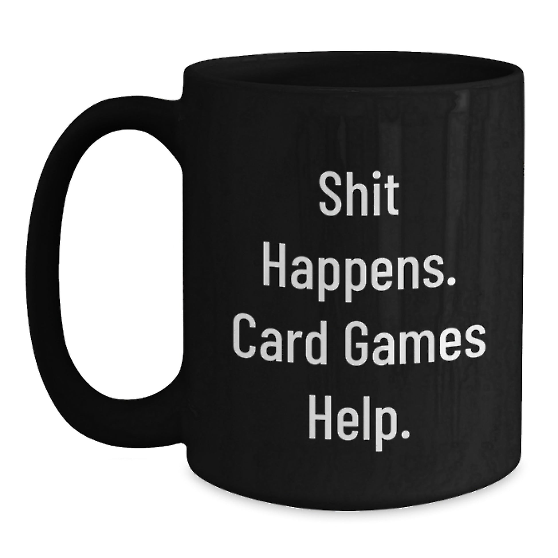 Funny Card Games Quotes Black Coffee Mug Gifts for Card Games Enthusiasts Graduation Unique Gifts from Friends for Men - Main