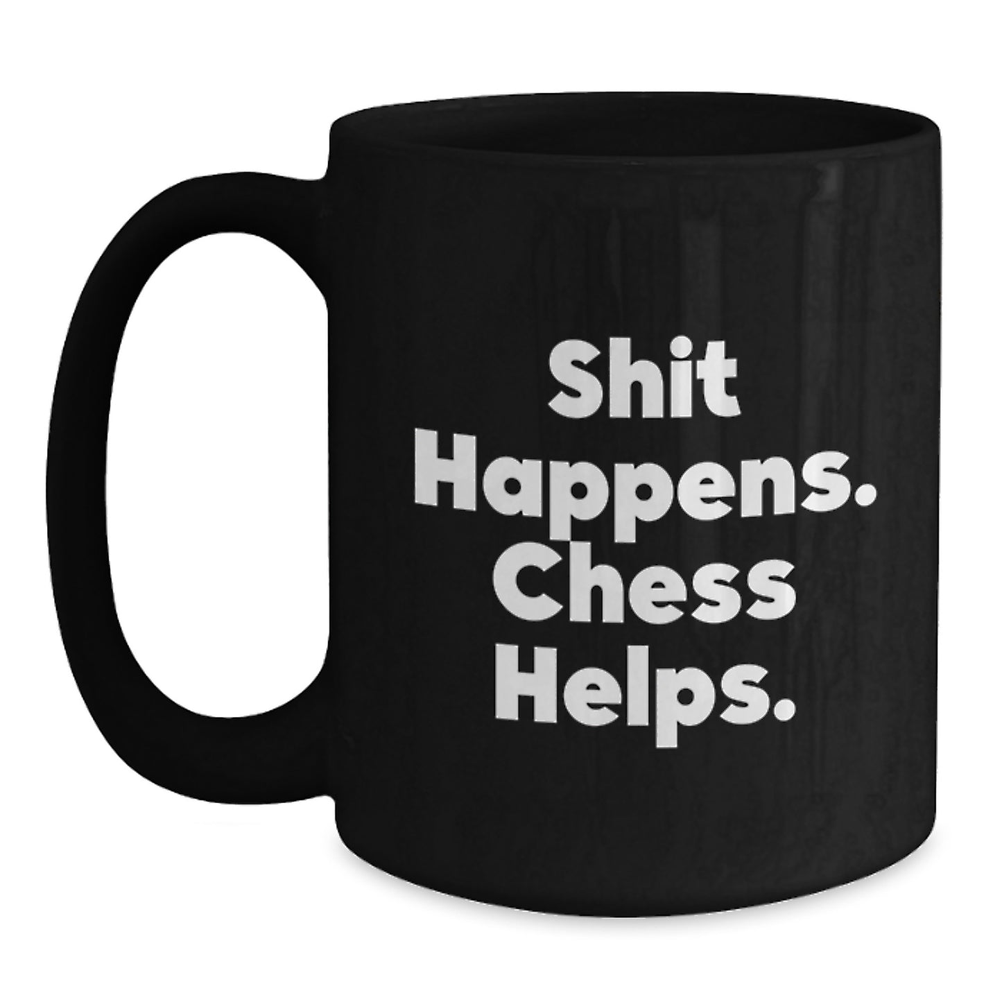 Funny Chess Quote Black Coffee Mugs for Graduation Gifts from Men to Friends or Family, Unique Chess Gifts for Chess Lovers - Main