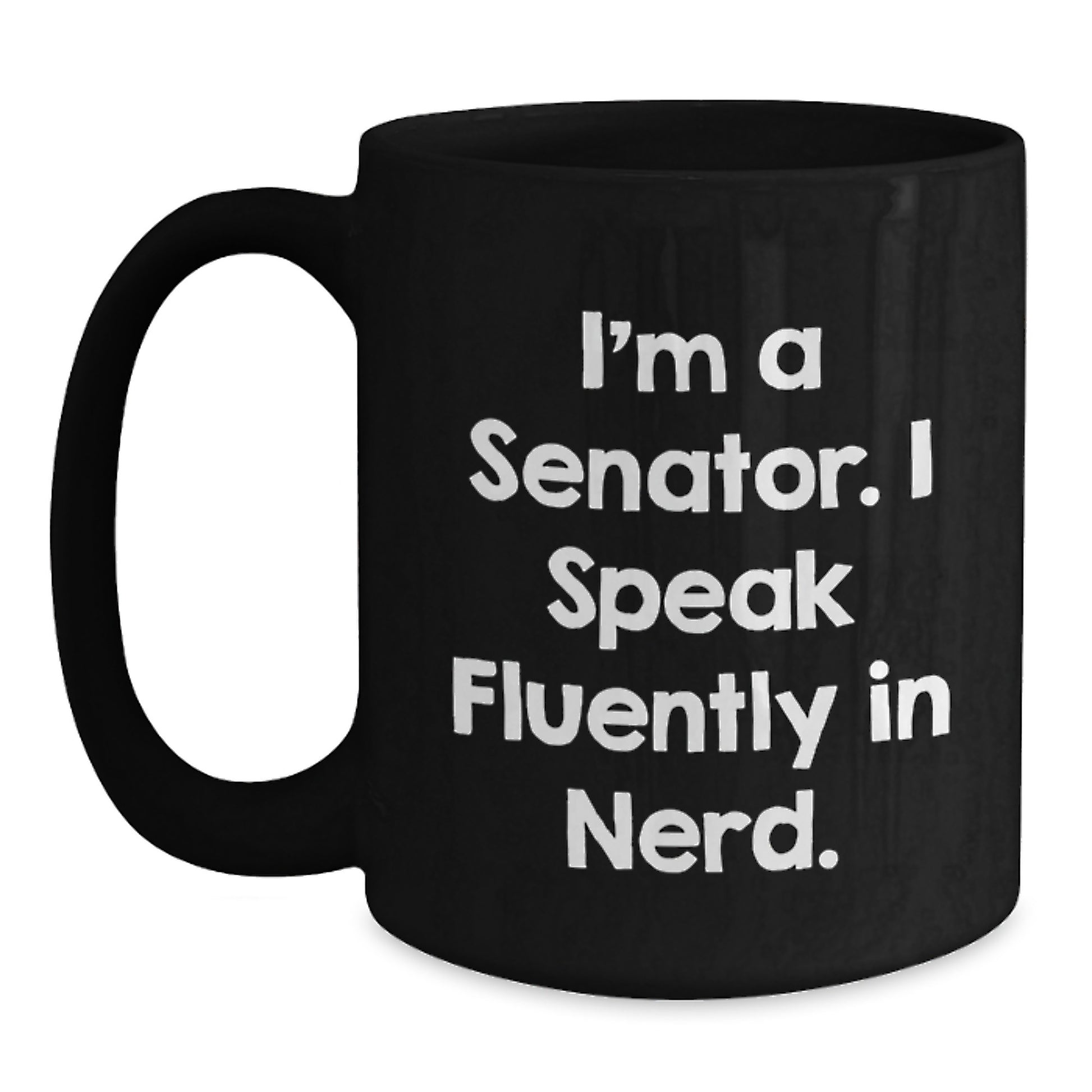 Funny Senator Gifts, Black Coffee Mugs for Senator Men Women Friends, Birthday Unique Gifts from Friends Family for Senator - Main