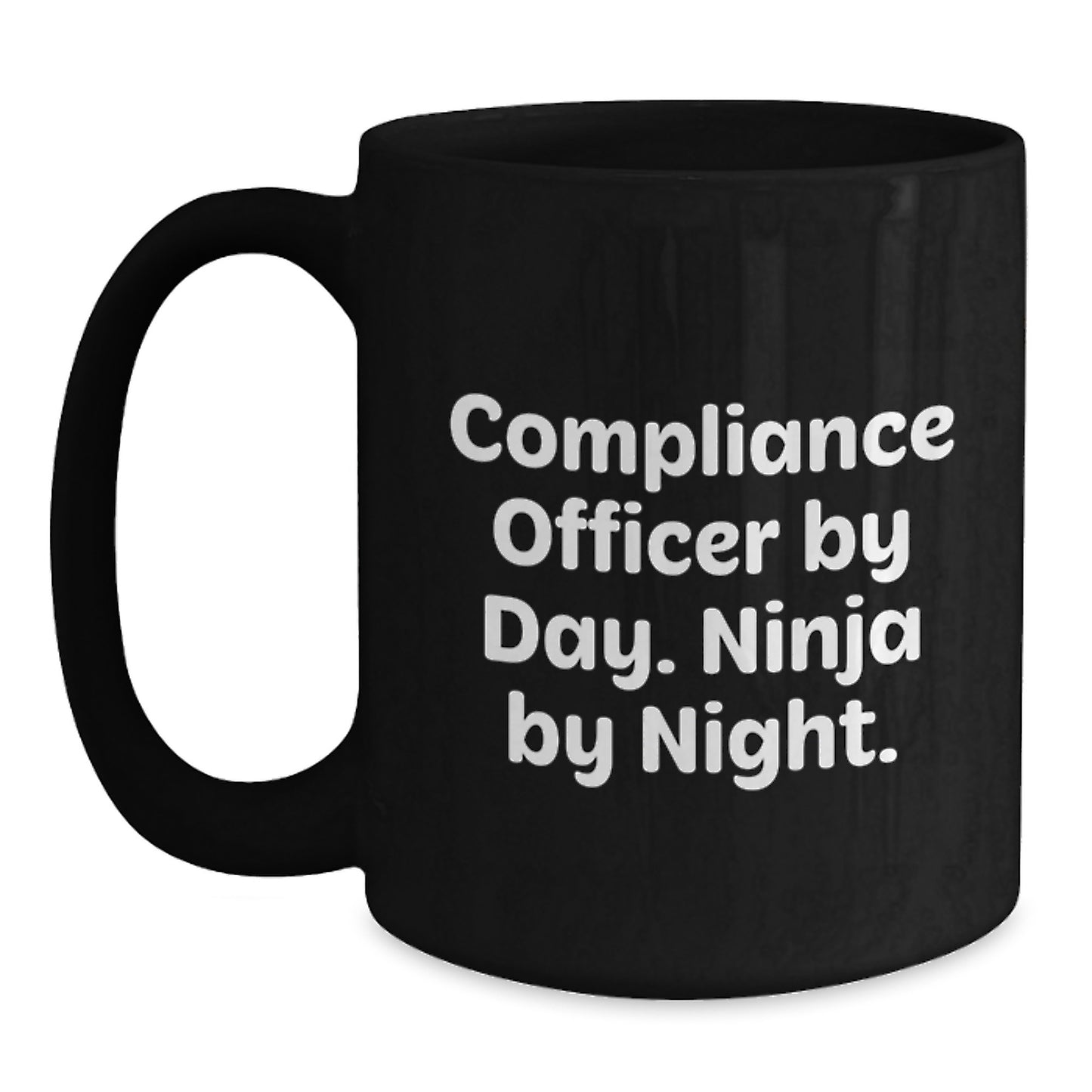 Compliance Officer Gifts Funny Black Coffee Mug By Day Ninja By Night Birthday Unique Present for Compliance Officer Friends - Main