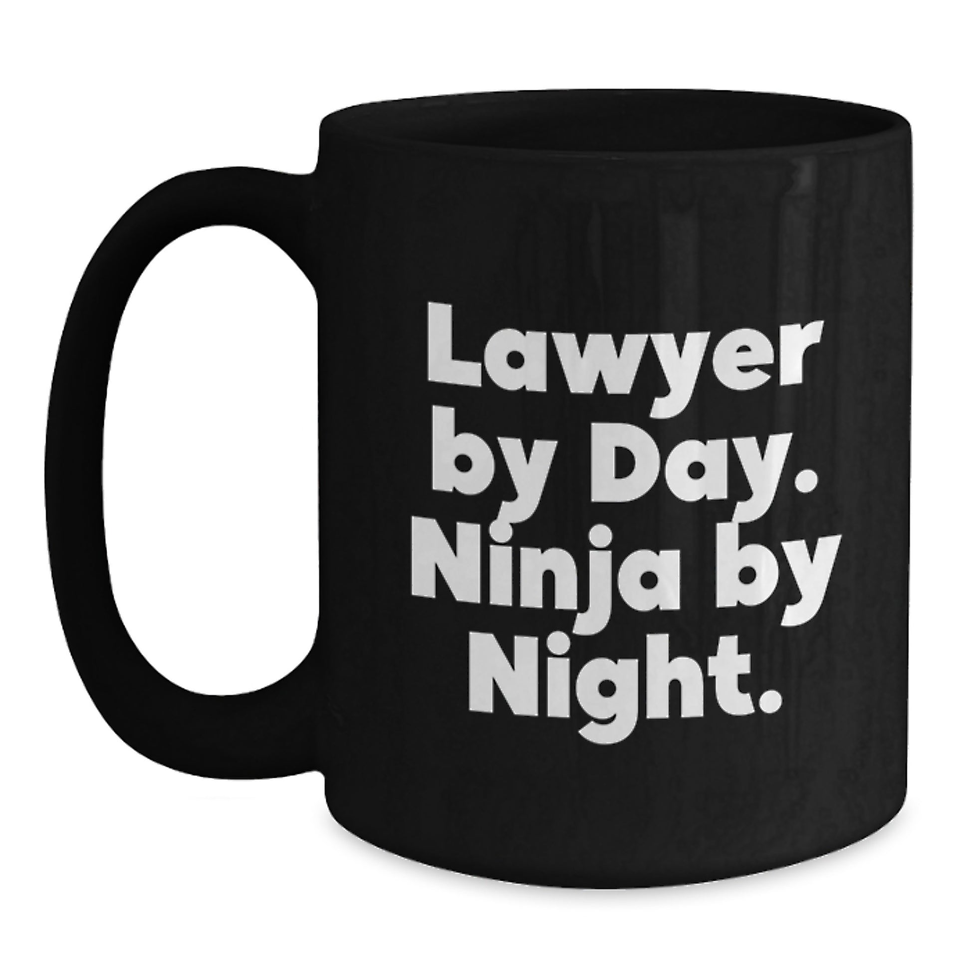 Funny Lawyer Gifts from Friends for Men Graduation Unique Coffee Mugs - 'Lawyer By Day. Ninja By Night.' - Main