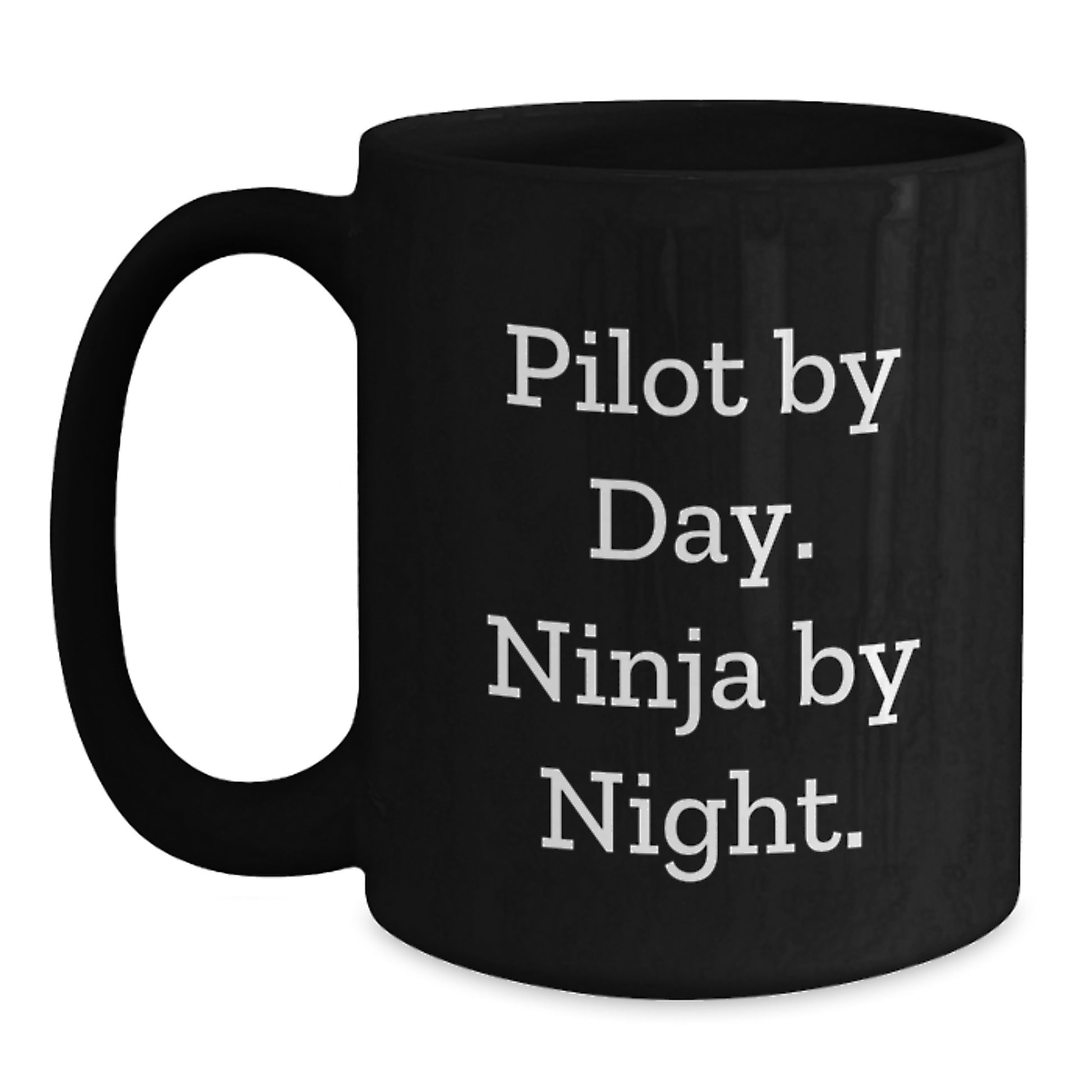 Birthday Gift Pilot Black Coffee Mug for Her Present - Main