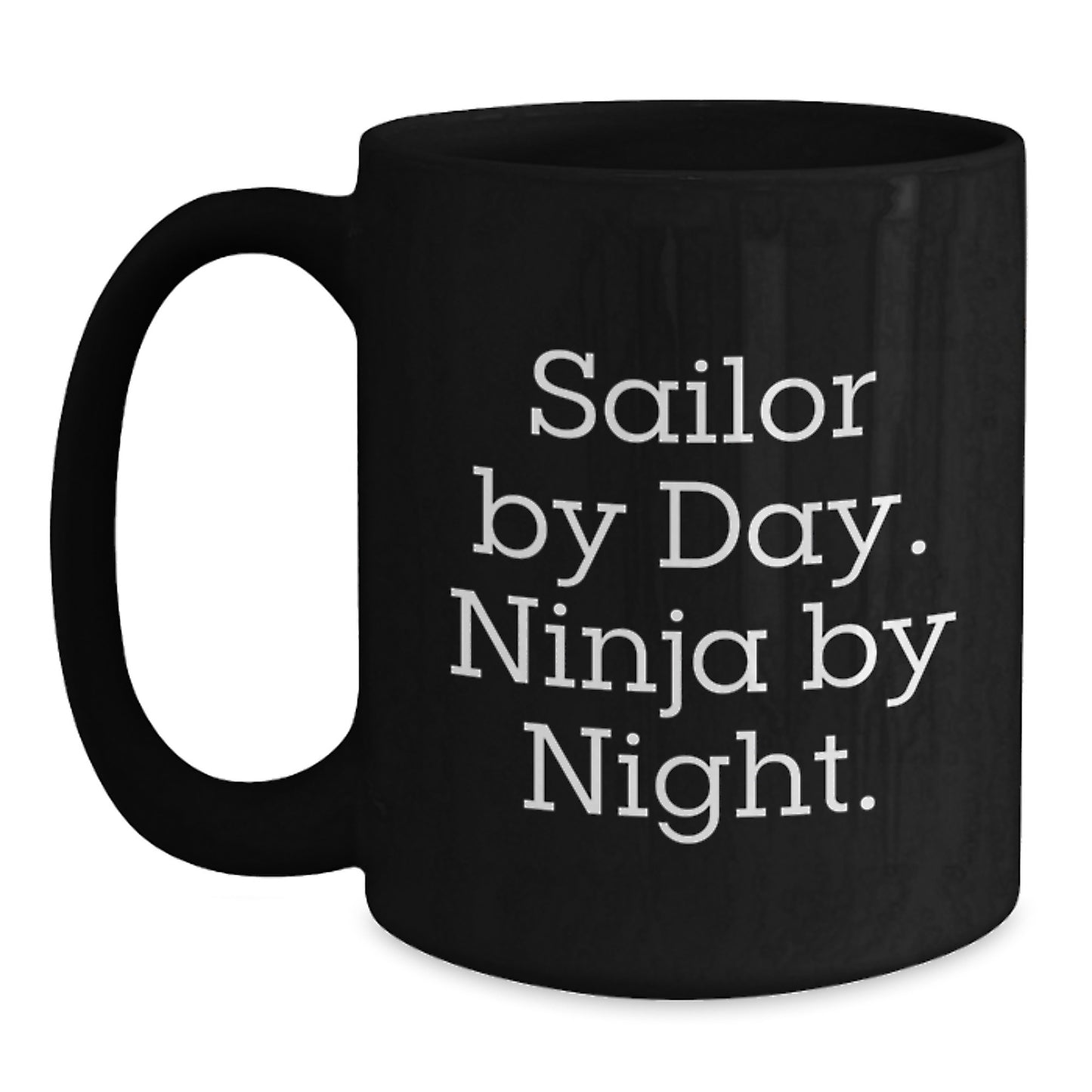Sailor Keepsake Black Coffee Mug for Him Graduation Gift – Sailor By Day - Main