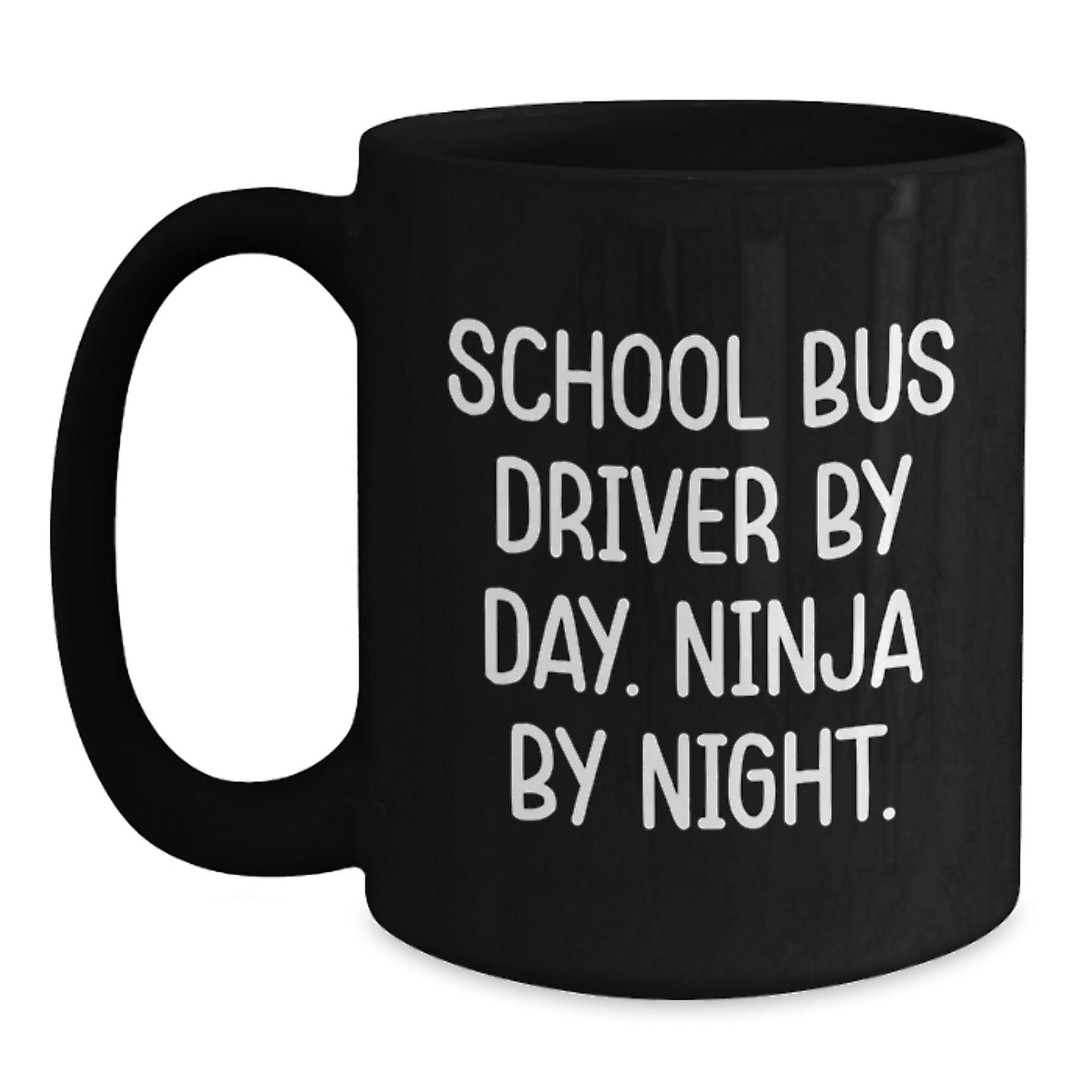 School Bus Driver Keepsake Premium Black Mug for Him Birthday Gift - Main