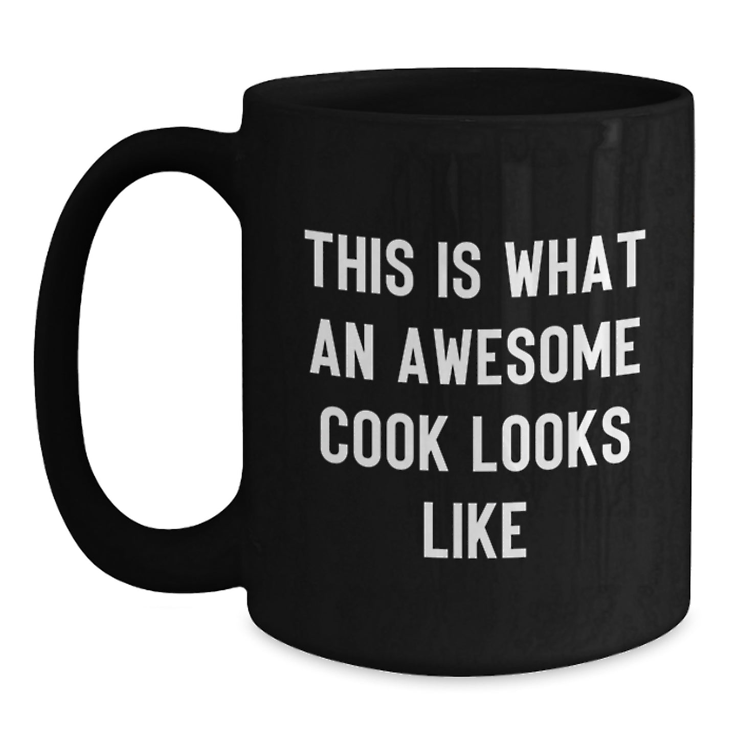 Funny Inspirational Black Coffee Mugs for Awesome Cook Graduation Gifts from Friends, Family - Main