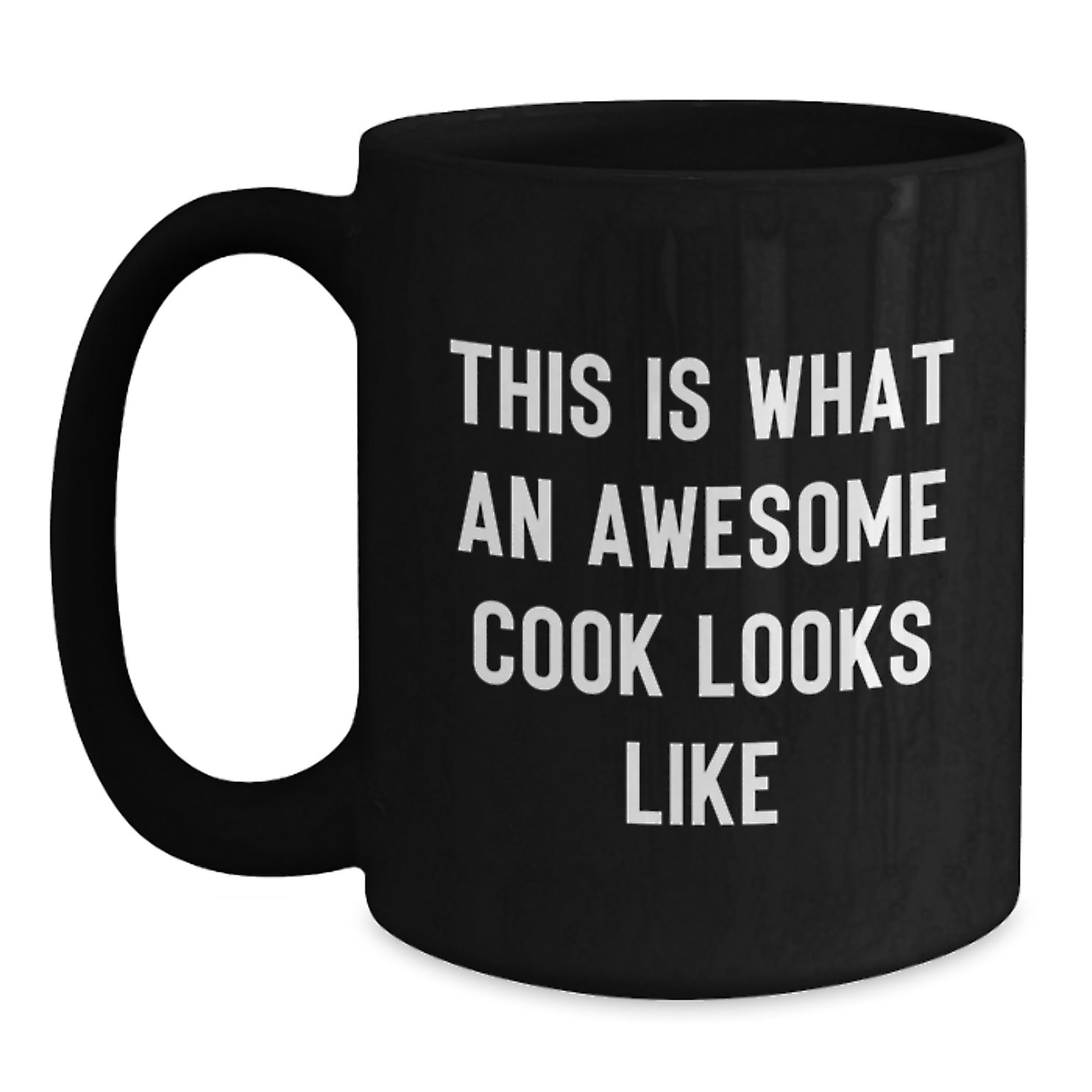 Funny Inspirational Black Coffee Mugs for Awesome Cook Graduation Gifts from Friends, Family - Main