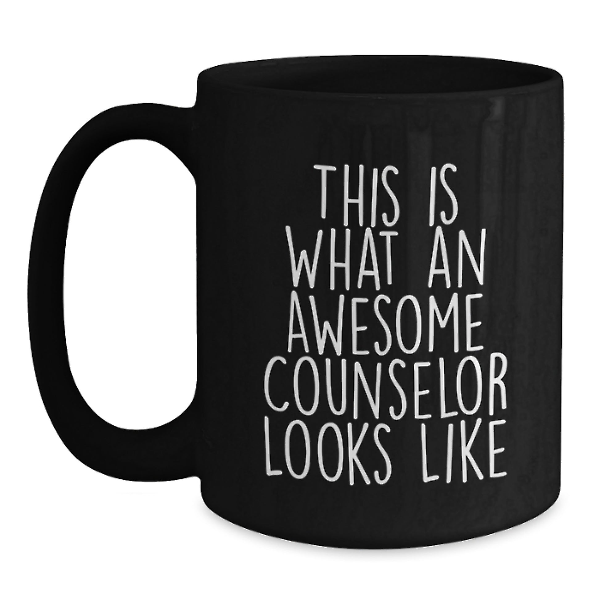 Birthday Gift Black Coffee Mug for Her Present – Counselor Appreciation - Main