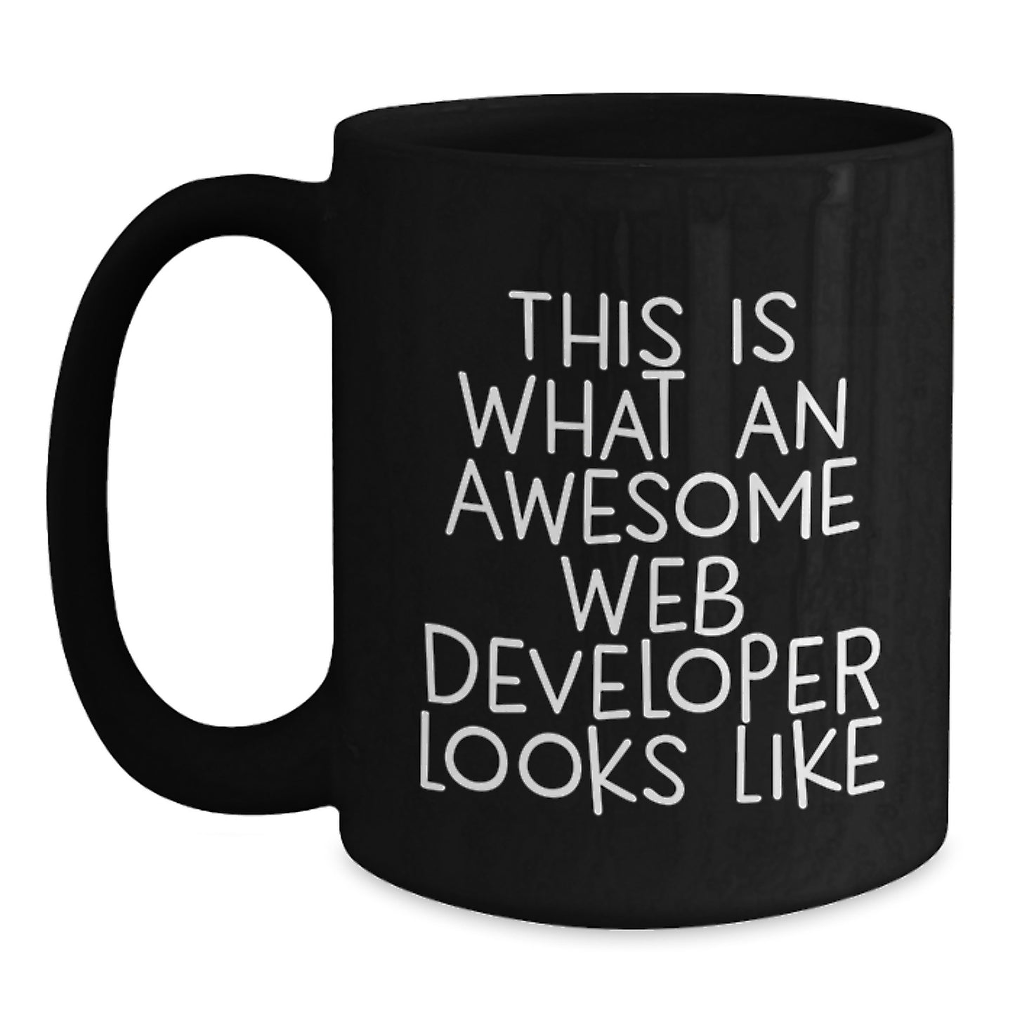Web Developer Keepsake Mug for Him Black Ceramic Birthday Gift - Main