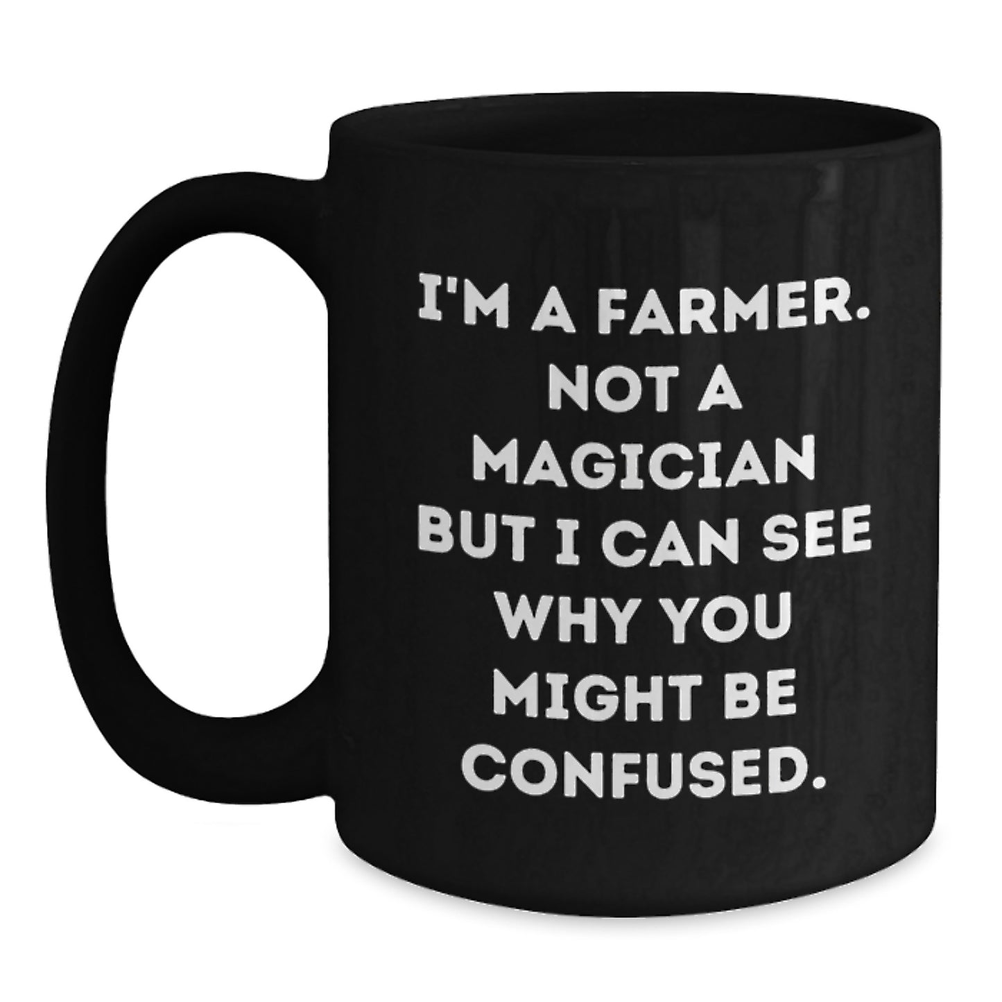 Funny Farmer Gifts, Unique Graduation Unique Gifts for Farmer, Black Coffee Mug - Gifts from Family to Graduating Farmer - Main