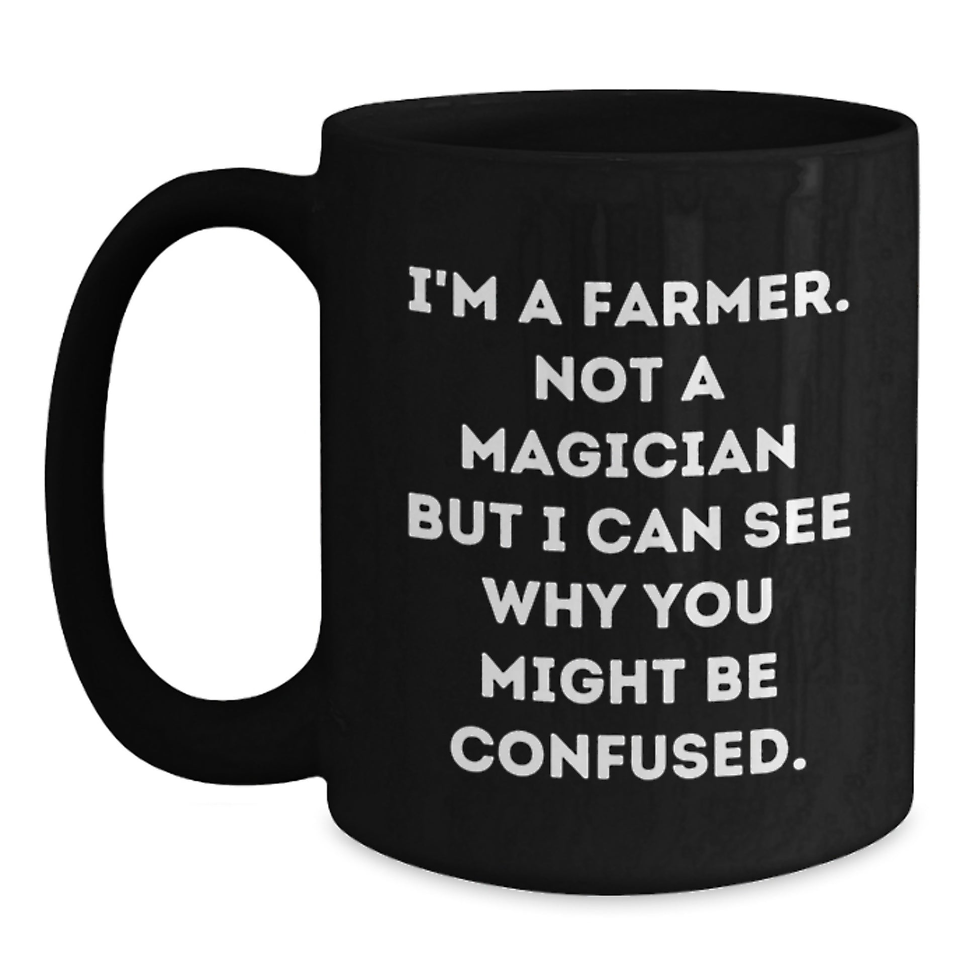 Funny Farmer Gifts, Unique Graduation Unique Gifts for Farmer, Black Coffee Mug - Gifts from Family to Graduating Farmer - Main