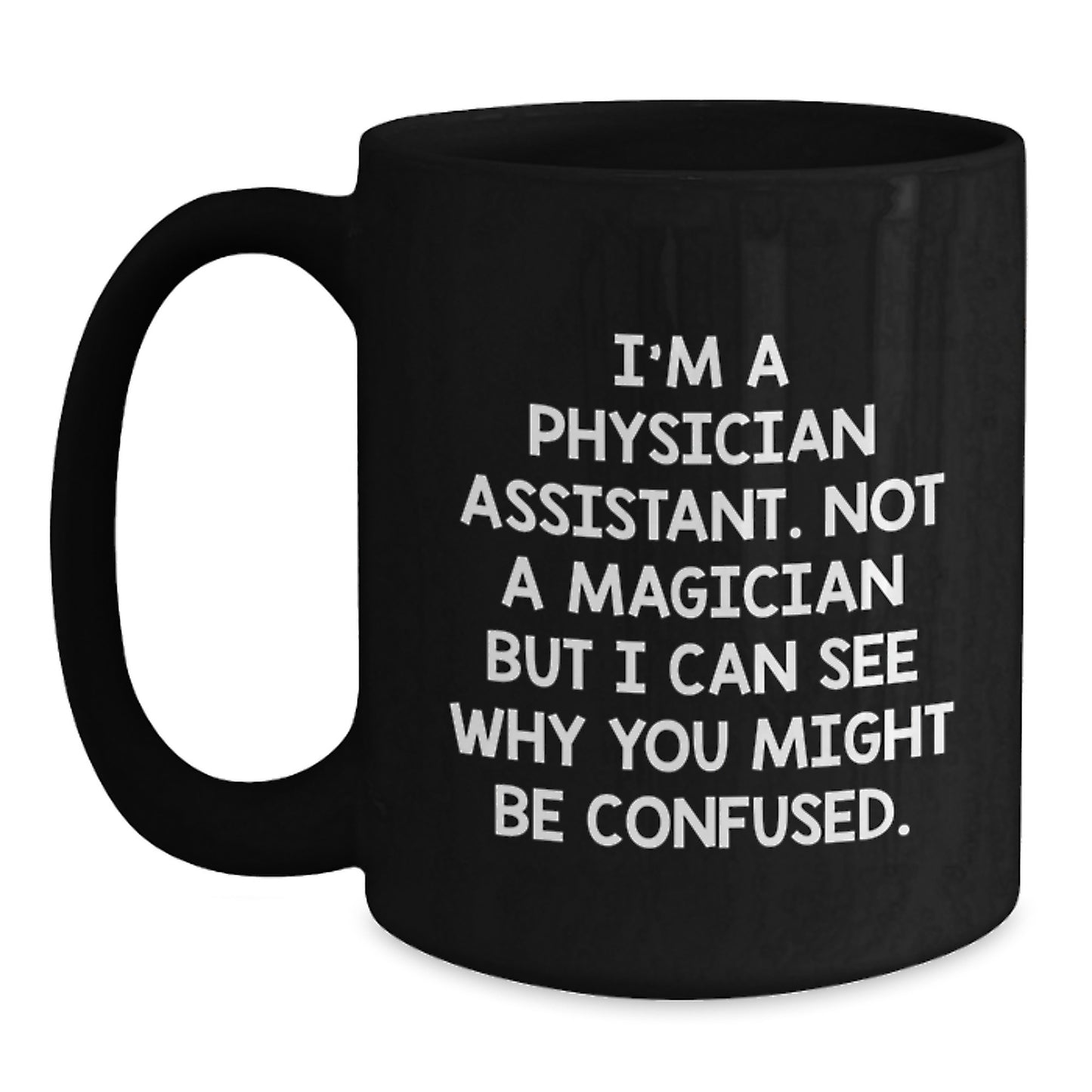 Graduation Gift Black Coffee Mug for Her Physician Assistant Keepsake - Main
