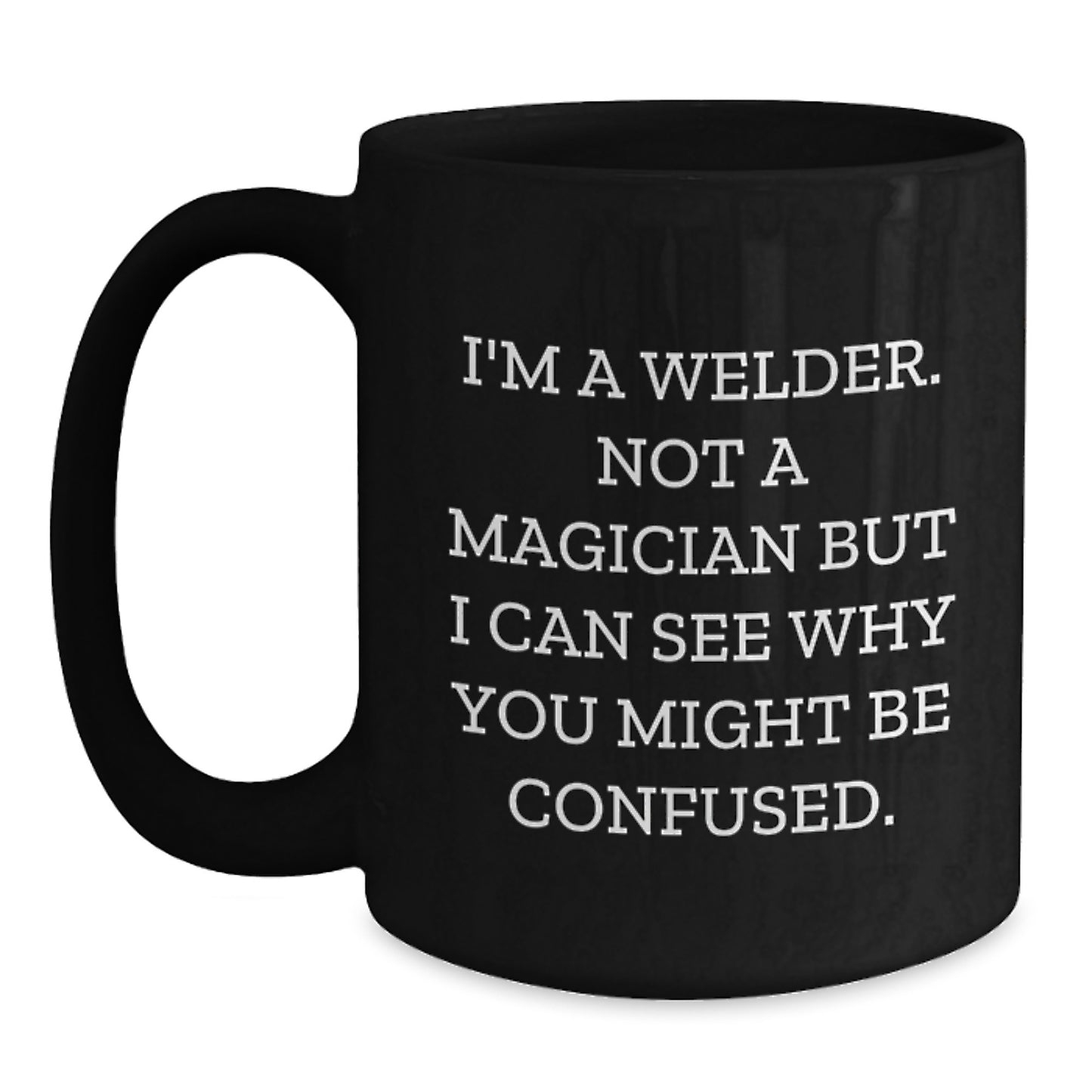Welder Black Coffee Mug Ceramic Keepsake Birthday Gift for Him - Main