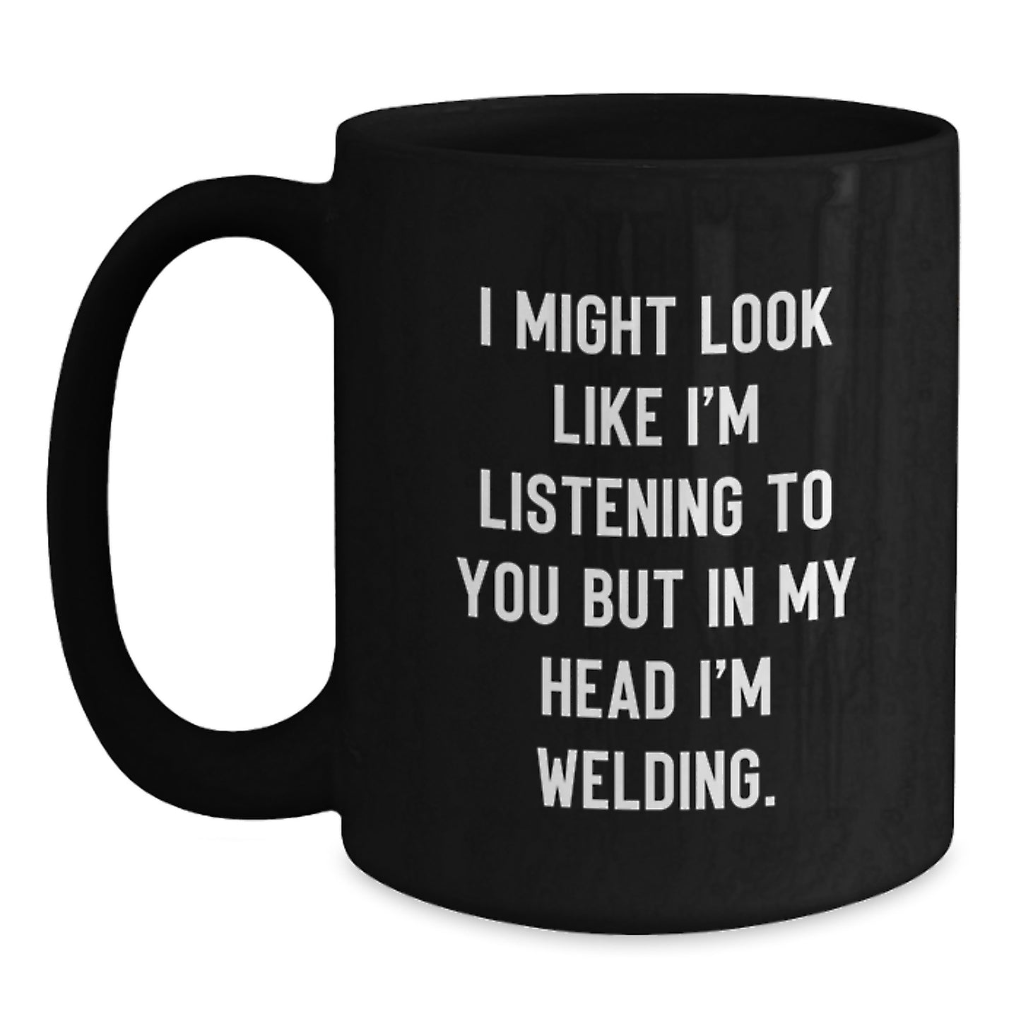 Birthday Gift Welding Black Coffee Mug for Her Present - Main