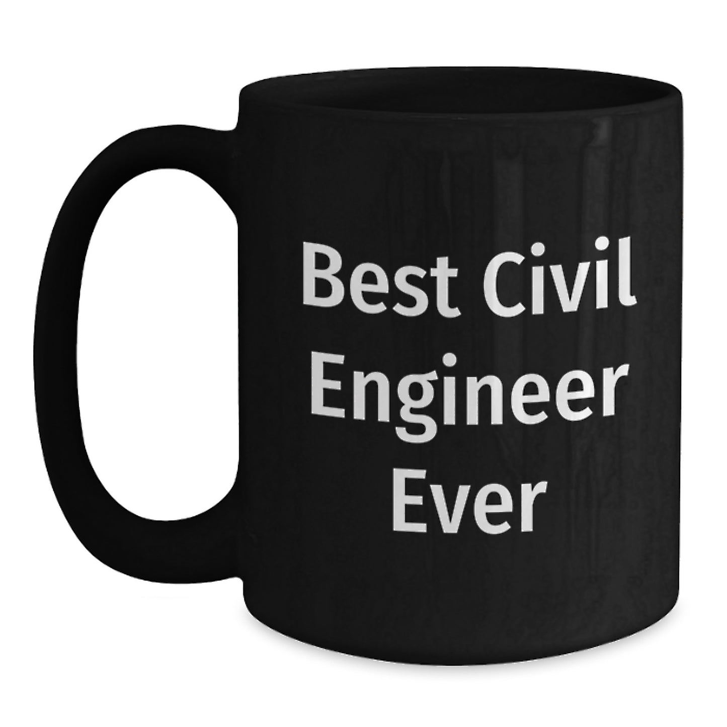 Civil Engineer Keepsake Black Coffee Mug for Him Birthday Gift - Main