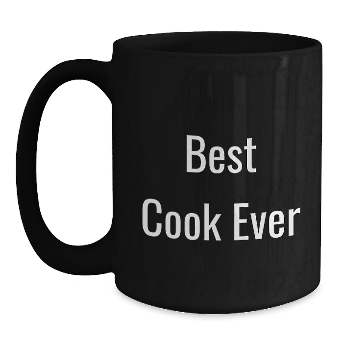 For Him Keepsake Birthday Gift Best Cook Ever Black Coffee Mug Ceramic - Main