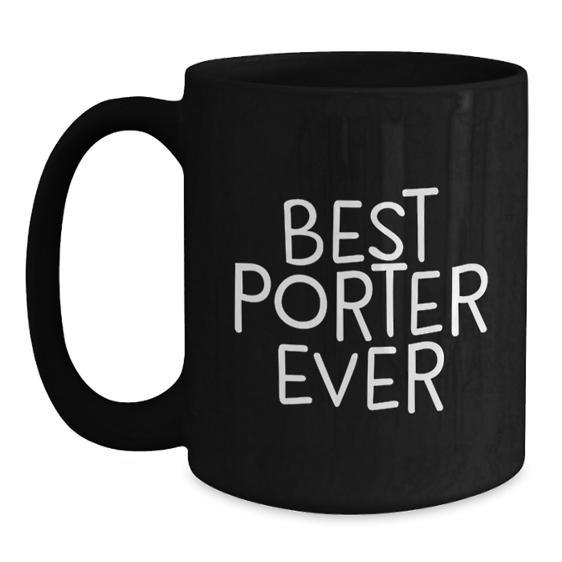 Porter Keepsake Black Coffee Mug for Him Birthday Gift with Quote - Main