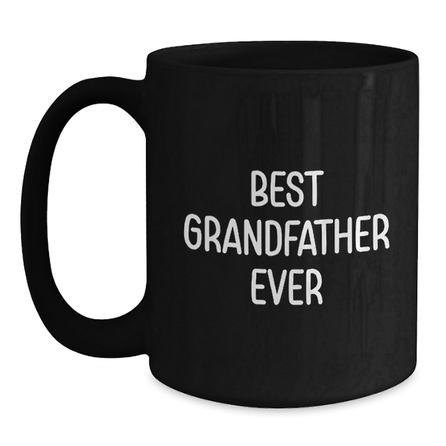 Best Grandfather Ever Black Coffee Mug Birthday Gift for Grandpa - Main