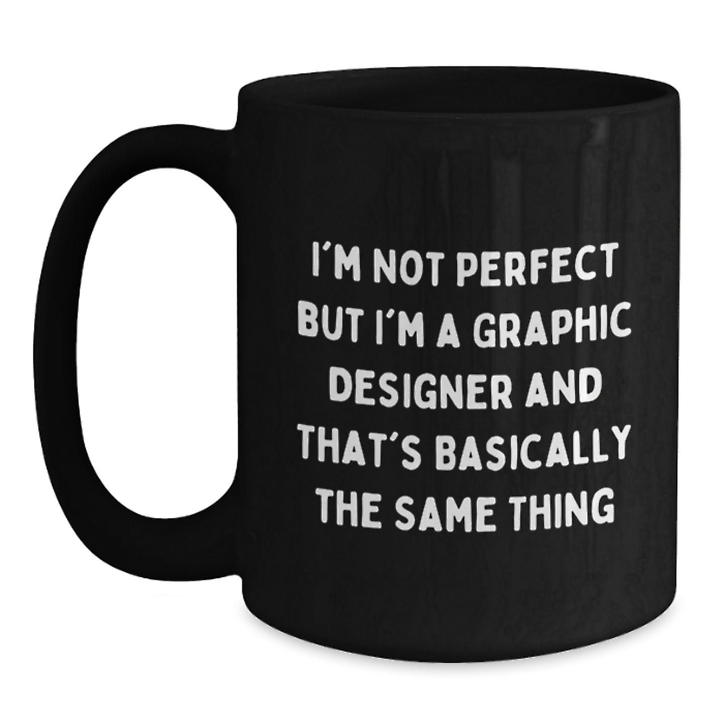 Graphic Designer Keepsake Black Coffee Mug for Him Birthday Gift - Main