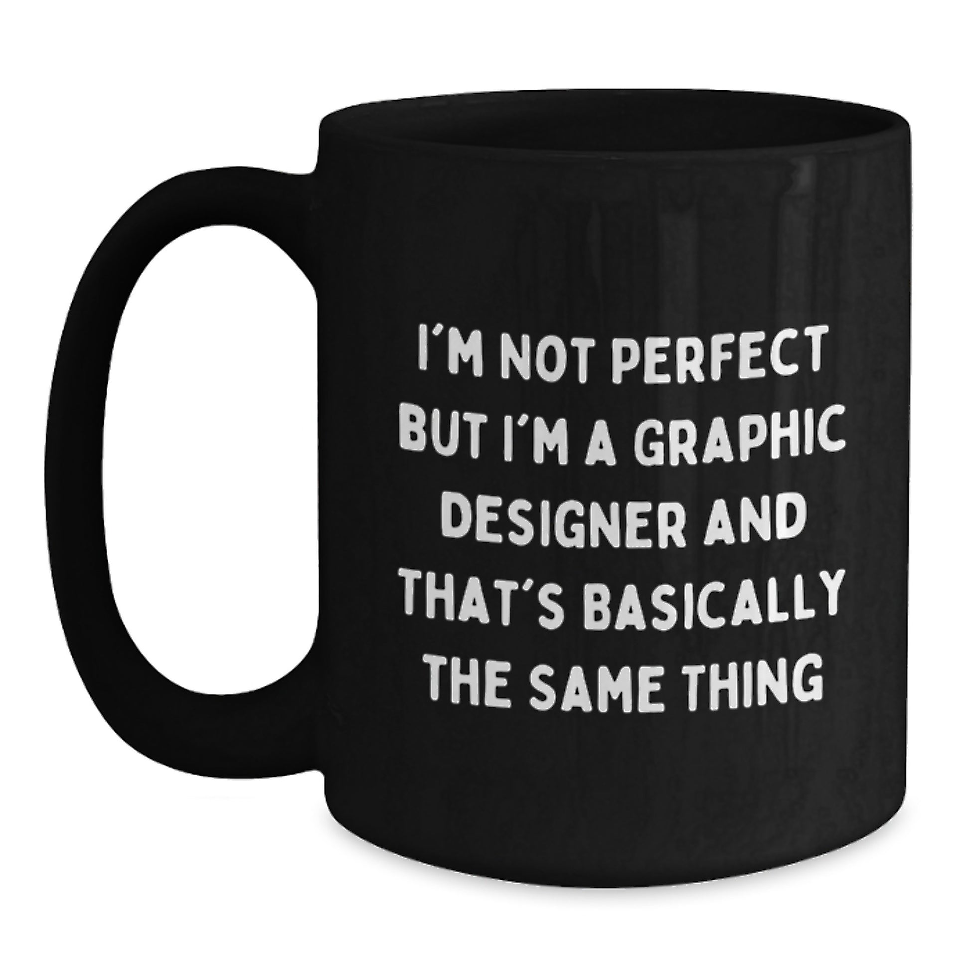 Graphic Designer Keepsake Black Coffee Mug for Him Birthday Gift - Main