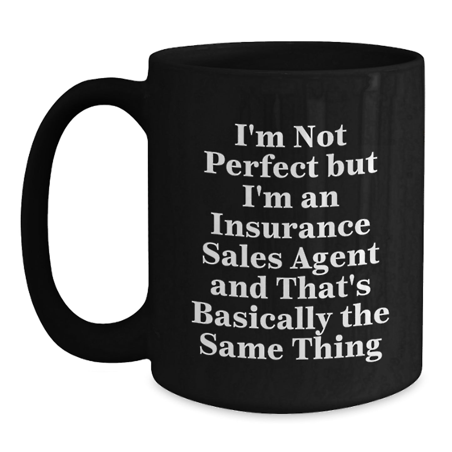 Insurance Agent Keepsake Black Coffee Mug for Him Birthday Gift - Main